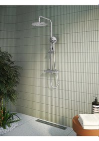 Resim Artema Duş Kolonu Ve Termostatik Duş Bataryası Sistemi, Aquaheat Bliss 250, A47201exp 