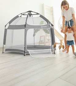 Resim Foldy Katlanabilir Bebek-Çocuk Oyun Parkı Çadırı-Kolay Kurulum-Alüminyum Sağlam Gövde,+50 UV - Yeşil 