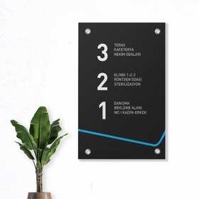 Resim Waves Kat Panosu - 25x50 cm / Tek Plaka (3 mm) / İstiyorum 