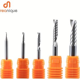 Resim Dreanique 1 adet Yüksek Kaliteli 3.175mm 4mm 6mm 6.35mm 8mm Shank Tek Flüt Katı Karbür Spiral Sonlu Freze CNC 3D Oyma Alüminyum Freze Kesme Endmill Uçları Ahşap İşleme Akrilik ACM PVC MDF Kesme Uçları Yükseltilmiş Kesme Router Uçları Ahşap İşleme Araçları 
