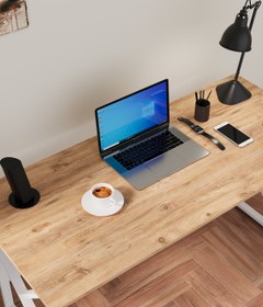 Resim TEKATEL Oyuncu Masası Bilgisayar Masası Metal ayaklı Çalışma Masası Ofis masası Çam - Beyaz 120X60 