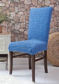 Resim Bürümcük Sandalye Kılıfı Mavi 