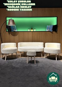 Resim DEKOR MOBİLYACIM Amsterdam Çay Seti 4'lü Koltuk Takım Ve Berjer Seti 