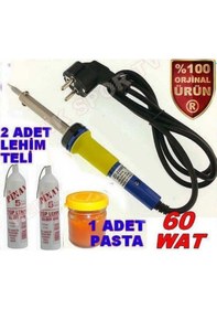 Resim Profesyonel 60W Havya Lehim Seti 4 Parça Lehim Teli Pasta Kalem 