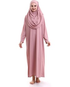 Resim Tek Parça Namaz Elbisesi - Gül Kurusu - 5015 001 