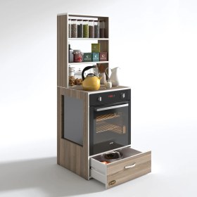 Resim Kenzlife ankastre fırın dolabı gönül crd 165*60*56 mutfak çekmeceli 