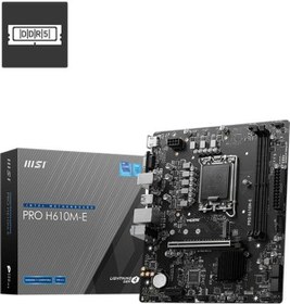 Resim Msı Pro H610me Ddr5 5600mhz 1xvga 1xhdmı 1xm.2 Usb 3.2 Matx 1700p 12. / 13. Ve 14. Nesi L İşlemci Uyumlu 