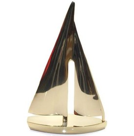 Resim Kenpazar Pirinç Yelken Gemi Dekoratif Hediyelik 