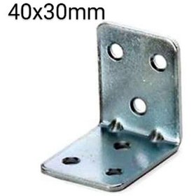 Resim 4 Adet 40x30 Mm Masa Sabitleme Gönyesi Nikel Renk Ba4030 