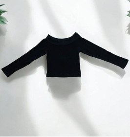 Resim Kız Çocuk Fitilli Kaşkorse Bluz-14410 Siyah 