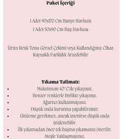 Resim 2 Parça Battal Lüks Premium Banyo Spa Havlu Takımı 90x170 Cm Somon Renkli 