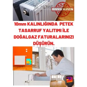 Resim KL HOME - Doğalgaz Faturanı düşür 6 adet 10mm Kalınlık Tasarruf Yalıtım Petek Levhası Radyatör Arkalığı Arkası Levha Ses Isı Yalıtım Malzemesi 