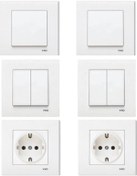 Resim VİKO Karre Beyaz Set 9 