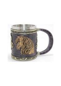 Resim 3d Kabartmalı At Büstü Paslanmaz Çelik Kupa Bardak Alk4473 Çok Renkli 