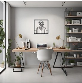 Resim Metal Dekor Man İn A Bowler Hat Metal Duvar Tablosu Sanat 