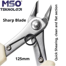 Resim MSO TEKNOLOJİ VIP Kalite Japan Paslanmaz Çelik 125mm Yan Keski Kablo Misina 