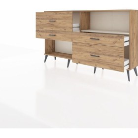 Resim Arges Konsol Tek Raflı 4 Çekmeceli 176x30x99 Çam-aytaşı/çam Aytası/atlas Çam - Atlas Çam 