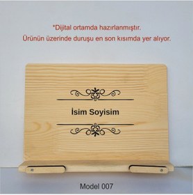 Resim Münzevi Masaüstü Ahşap Rahle/tablet/kitap Tutucu-model007 