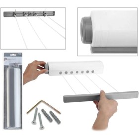 Resim Çek-As Askı Beş Ipli Çamaşır Kurutma Askısı Duvara Monte Kurutmalık 