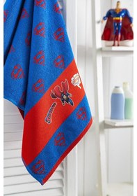 Resim Özdilek Superman Blue Lisanslı Çocuk Havlu Bornoz Seti 9/10 Yaş 