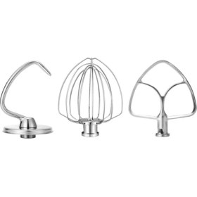 Resim Kitchenaid Için Paslanmaz Çelik Aksesuarlar 4.5-5 Qt Yatırma Kafası Stand Mixer, 6 Tel Çırpma, Düz Çırpıcı, Hamur Kancası Içerir (Yurt Dışından) 