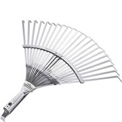 Resim Raco Ahşap Saplı Ayarlı Metal Çim ve Yaprak Toplama Tırmığı 30-45 cm 