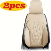 Resim Honeybeeshop Tesla Model 3 Y S X Ve Diğer Modeller İçin Bej Renk 2 Adet Koltuk Sırtlık Aksesuarı 