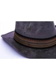 Resim Twingold İsme Özel Süet Kovboy Fötr Şapka - Ab01007 - Gri Gri 