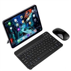 Resim Windows Tablet 8 Inç Tablet İçin Uyumlu Slim Şarjlı Bluetooth Klavye ve Mouse Seti 