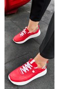 Resim Mammamia 3175 Hakiki Deri Ortopedik Düz Taban Günlük Kadın Bağcıklı Sneaker Ayakkabı 