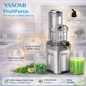 Resim Yasomi Fruitforce 8 Segment 180W Katı Meyve ve Sebze Sıkacağı 