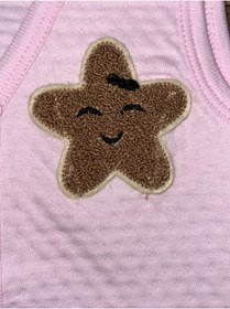 Resim YEKA BEBE Unisex Bebek Pembe Kapitoneli Tek Kat Figürlü Pamuk Yelek 
