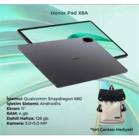 Resim Honor Pad X8a 2.4Ghz 4Gb 128Gb 11-Android Tablet Çanta Hediyeli 