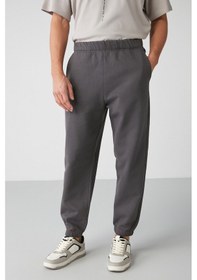 Resim Grimelange Inside Erkek Regular Fit Yumuşacık Kumaşlı Beli Paçası Lastıkli Antrasit Eşofman Altı 