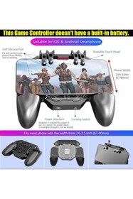 Resim Coverzone Soğutma Fanlı Mobil Oyun Kolu 6 Parmak Destekli, L2R2 Tetikli, 4.7–6.5” iOS Android İçin DL88 