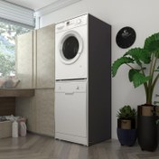 Resim Kenzlife çamaşır-bulaşık makinesi dolabı katinka gri 180x70x60 banyo çift katlı 