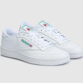 Resim Reebok Club C 85 100000155 Unisex Sneaker Ayakkabı Beyaz Yeşil 36-45 Beyaz - Yeşil 