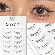 Resim MOVE Doğal Görünümlü 3D Sahte Kirpikler - Çok Katmanlı Hacimli Çapraz Kirpikler, Yumuşak & Yeniden Kullanılabilir, Günlük Glamör & Başlangıçlar İçin Mükemmel, Bebek/Kabarık/Doğal Stiller, 10-12mm/6-9mm Uzunluklar, 0.05mm Kalınlık, D-Kıvrım 