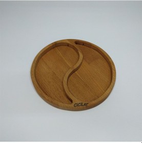 Resim Yin Yang Ahşap Çerezlik Kahvaltılık 