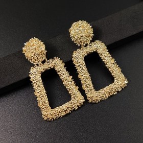 Resim 18K altın kaplama Minimalist Geometrik Damlalı Küpeler - Günlük ve Resmi Kıyafetler için Parıldayan Altın Halkalar, Trendy Açıklama Takıları, Moda Takılar, Vintage Tarzı, Yüksek Kalite Kaplama, Şık Aksesuarlar, Moda Severler İçin 