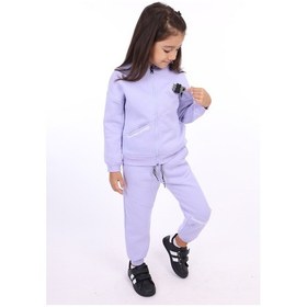 Resim Toontoy Kids Toontoy Kız Çocuk Nakışlı Eşofman Takım Mavi 