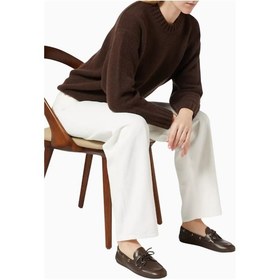 Resim Camper Jeffrey Campbell Boast Kahverengi Yıkamalı Deri, Bağcıklı Kadın Loafer Ayakkabı 