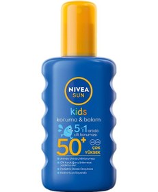 Resim Nivea Sun 50+GKF Koruma & Bakım Renkli Çocuk Güneş Spreyi 200 ML 