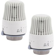 Resim Adet Radyatör Termostat Vana Başlığı Sadece M30 X 1.5 Radyatör Sıcaklık Kontrol Düğmesi Yedek Beyaz - Huiliang 