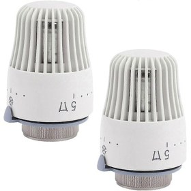 Resim Adet Radyatör Termostat Vana Başlığı Sadece M30 X 1.5 Radyatör Sıcaklık Kontrol Düğmesi Yedek Beyaz - Huiliang 