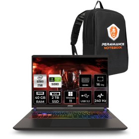 Resim MSI Vector 16 HX AI Ultra 9 275HX 40GB 2TB SSD RTX5080/16GB 175W 16'' WQXGA W11H Gaming Laptop 