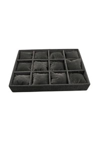 Resim Yerli Üretim Süet Kumaş Füme Renk 34/24 Cm Yastıklı Çekmece Içi Yastıklı Saat Ve Takı Kutusu Çok Renkli 