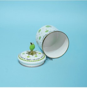 Resim Mon Amour Emaye Orta Boy Kavanoz 12 Cm Yeşil 