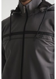 Resim Shooter Sportswear Shooter Premium Dik Yaka Rahat Form Klasik Paça Erkek Eşofman Takımı Füme 