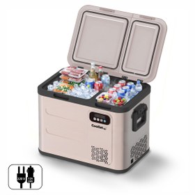 Resim Coolist CLK50D 12/24V/220Volt 49 Litre Çift Bölmeli Outdoor Kompresörlü Bluetooth Bağlantılı Oto Buzdolabı 
